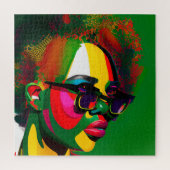 ブラックシスタギャルメラニン女性十二番目のクイーン ジグソーパズル (縦)