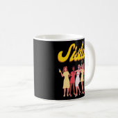 ブラックシスタスクイーンメラニンアフリカンアメリカン・ヴィンタグ コーヒーマグカップ (正面右)