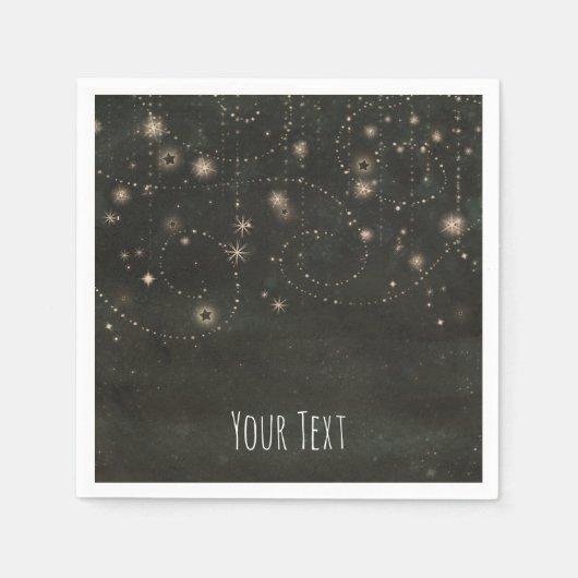 ブラックシチュラルダークスターリースカイ旋回イベント スタンダードカクテルナプキン (正面)