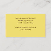 ブラックシックホワイト水玉模様デイジーカスタム 名刺 (裏面)