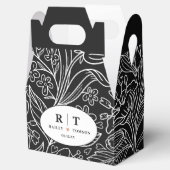 ブラックシックモダンフローラサンキュー結婚ズ フェイバーボックス (オープン)