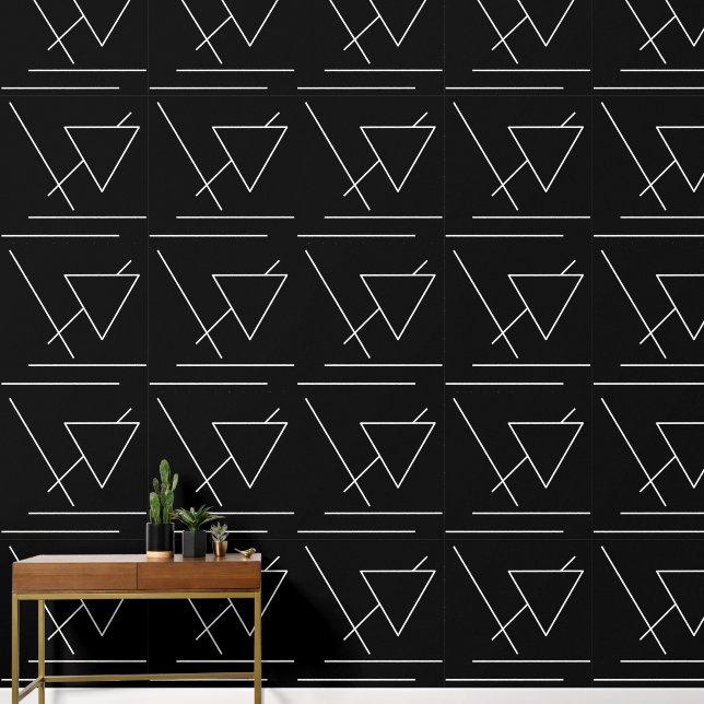 ブラックシックモダンミニマリスト 壁紙 (廊下)