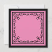 ブラックシック縁どバチェロレッテ招待状 招待状 (裏面)