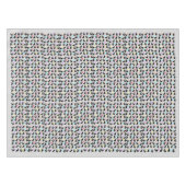 ブラックシッティングラビットフラワーかわいらし花びらグレー テーブルクロス (正面(横))