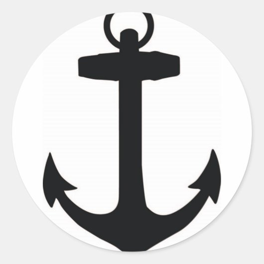 ブラックシップいかり ラウンドシール (正面)