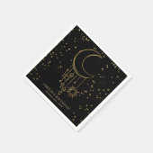 ブラックシテラルスタームーン誕生日 スタンダードカクテルナプキン (角)