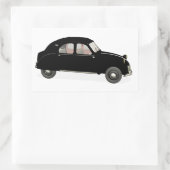ブラックシトロエン2CV 長方形シール (バッグ)