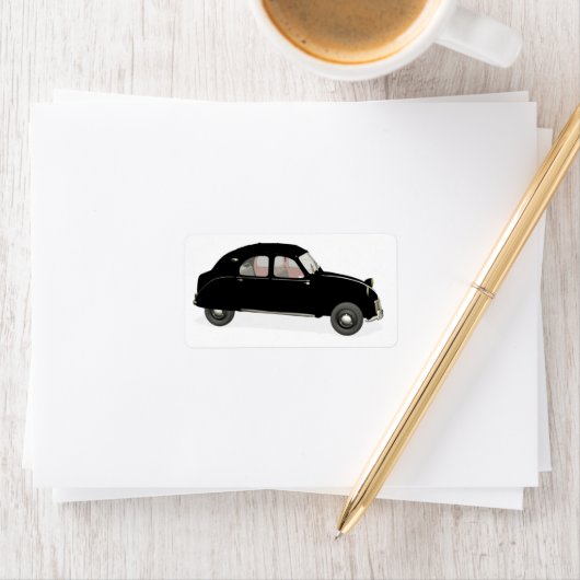 ブラックシトロエン 2CV ラベル (インサイチュ)