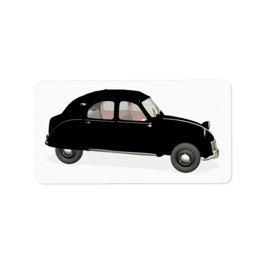 ブラックシトロエン 2CV ラベル (正面)