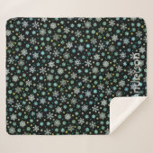 ブラックシモダンッエレガントクスノーフレーク名前をカスタムする シェルパブランケット (正面(横))