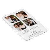 ブラックシモダンッククローバーコラージュ4枚結婚の写真 マグネット (右側)