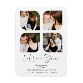 ブラックシモダンッククローバーコラージュ4枚結婚の写真 マグネット