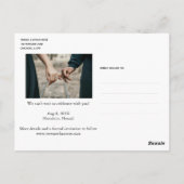 ブラックシモダンック日付写真コラージュを保存 ポストカード (裏面)