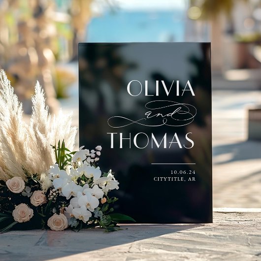 ブラックシモダンック結婚ズ・ウェルカム アクリルサイン