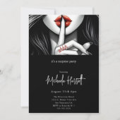 ブラックシモダンーサプライズ誕生日パーティー 招待状 (正面)