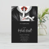 ブラックシモダンーサプライズ誕生日パーティー 招待状 (スタンド正面)