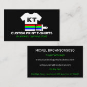 ブラックシャツの服の店 コーリングカード (正面/裏面)