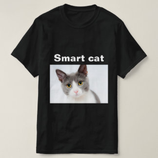 ブラックシャツデザイン頭が切れるショット写真 Tシャツ