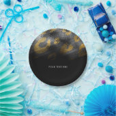 ブラックシャドウとヒョウ印刷エキゾチックパーティー ペーパープレート (パーティー)