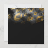 ブラックシャドウとヒョウ印刷パーティの招待状 招待状 (裏面)