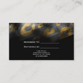 ブラックシャドウとLeopardプリントクライアント紹介カード 紹介カード (裏面)