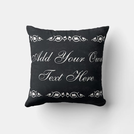 ブラックシャルボカスタムードやる気を起こさせる引用文 クッション (裏面)