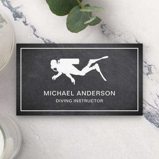 ブラックシャルボードスキューバダイビングインストラクター 名刺