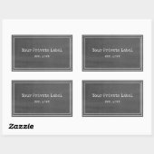 ブラックシャルボードスタイルあなたのプライベートラベルシール 長方形シール (シート)