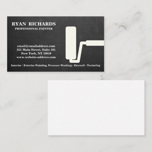 ブラックシャルボードハウス絵画ズ 名刺 (正面/裏面)