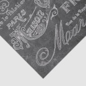 ブラックシャルボードフランスのヴィンテージシティナグズパリ 薄葉紙 (詳細)