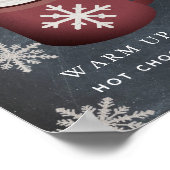 ブラックシャルボードホットチョコレートバー標識 ポスター (角)