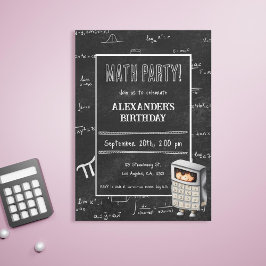 ブラックシャルボードマチュマティックフォーミュラズキッド誕生日 招待状