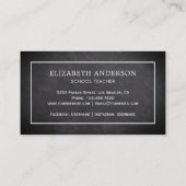 ブラックシャルボードレッドアップルスクール先生 名刺 (裏面)