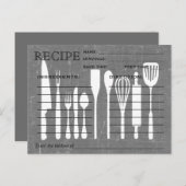 ブラックシャルボードレトロレシピカードキッチンツール ポストカード (正面/裏面)
