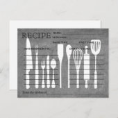 ブラックシャルボードレトロレシピカードキッチンツール ポストカード (正面/裏面)