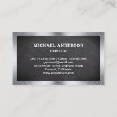 ブラックシャルボード建築ハウリングダンプトラック 名刺 (裏面)