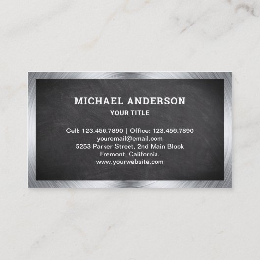 ブラックシャルボード建築ハウリングダンプトラック 名刺 (裏面)