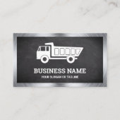 ブラックシャルボード建築ハウリングダンプトラック 名刺 (正面)