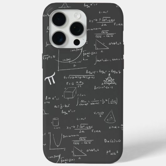 ブラックシャルボード数式数式グラフィック Case-Mate iPhoneケース (裏面)