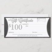 ブラックシャルボード – カスタム商品券 (裏面)