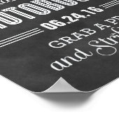 ブラックシャルボ結婚ードのフォトブースへようこそ ポスター (角)