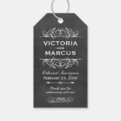 ブラックシャルボ結婚ードワインボトルモノグラム ギフトタグ (正面)