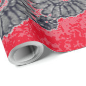 ブラックシャンティリーレース及びレッドラッピング紙 ラッピングペーパー (ロールコーナー)