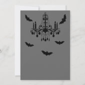 ブラックシャンデリアとコウモリのウェディング招待状 招待状 (裏面)