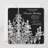 ブラックシャンデリア卒業パーティー 招待状 (裏面)