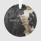 ブラックシャンパン金ゴールド牛革 オーナメント (正面)