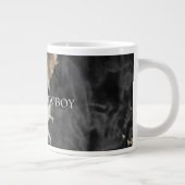 ブラックシャンパン金ゴールド牛革 ジャンボコーヒーマグカップ (右)