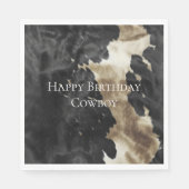 ブラックシャンパン金ゴールド牛革 スタンダードランチョンナプキン (正面)