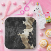 ブラックシャンパン金ゴールド牛革 ペーパープレート (パーティー)