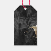 ブラックシャンパーニュ金ゴールドカウボーイ女性のカーボーイカウハイド ギフトタグ (裏面)